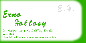 erno hollosy business card
